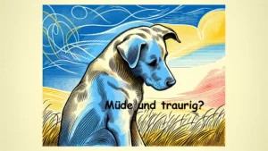 Hund Müde, traurig